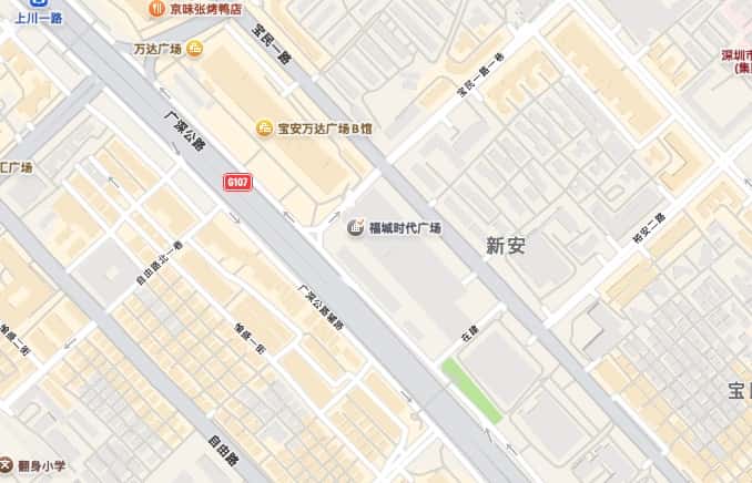 福城时代广场(嘉洲商务中心)位置地图