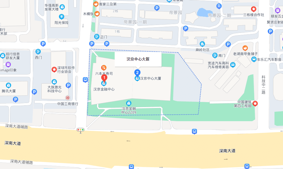 汉京中心位置地图