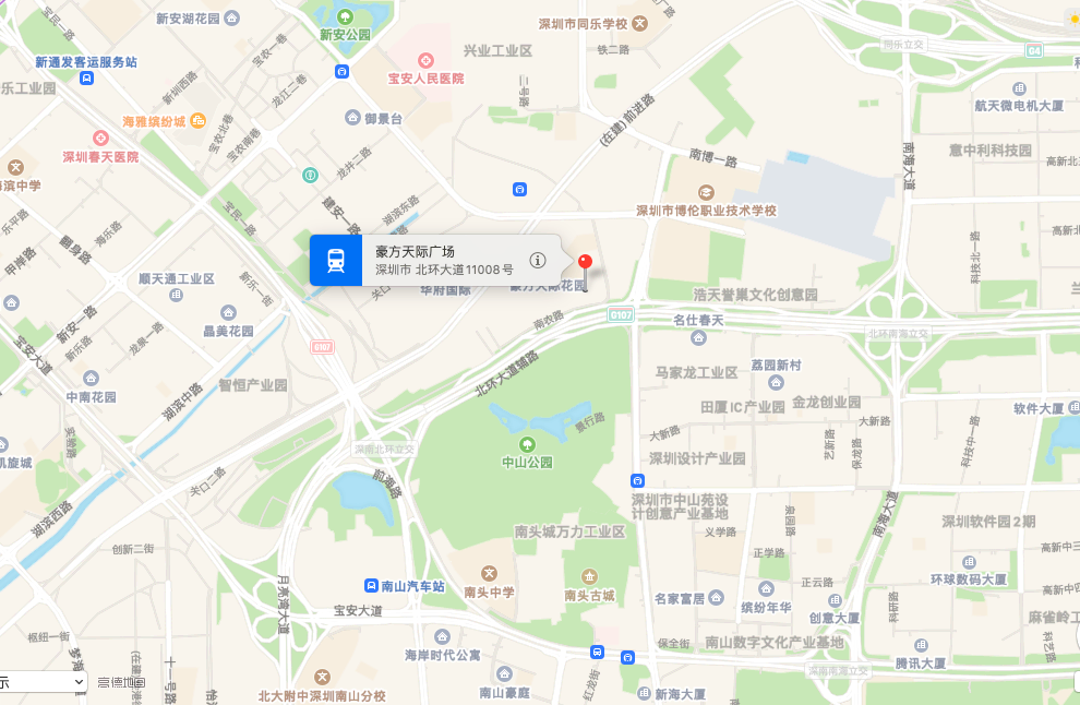 豪方天际广场位置地图