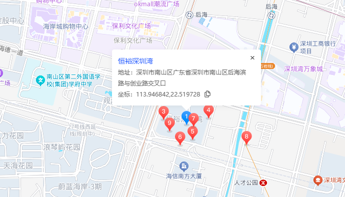 恒裕深圳湾位置地图