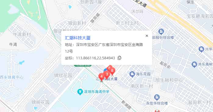 汇潮科技大厦位置地图