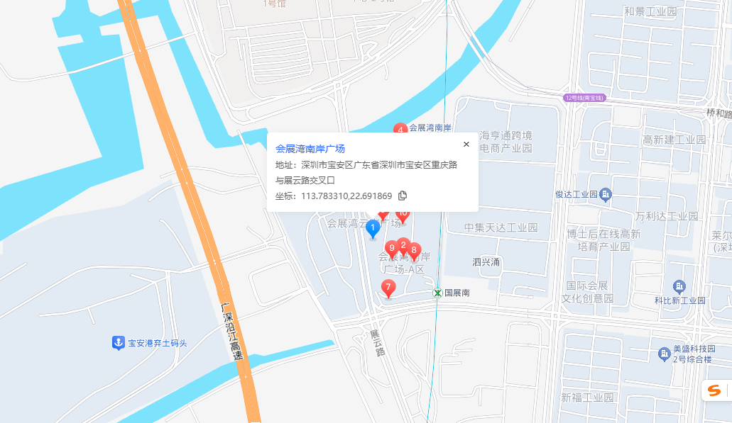 会展湾南岸位置地图