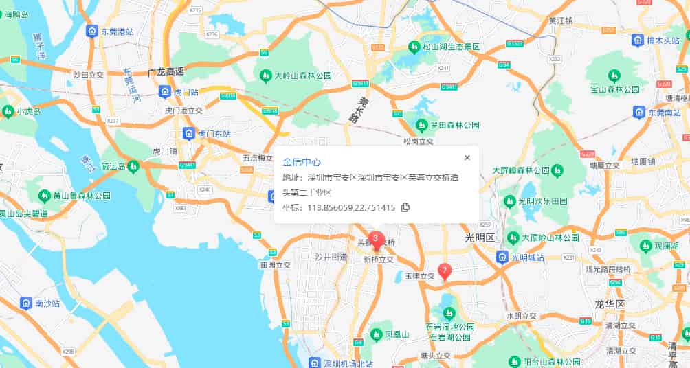 金信中心位置地图