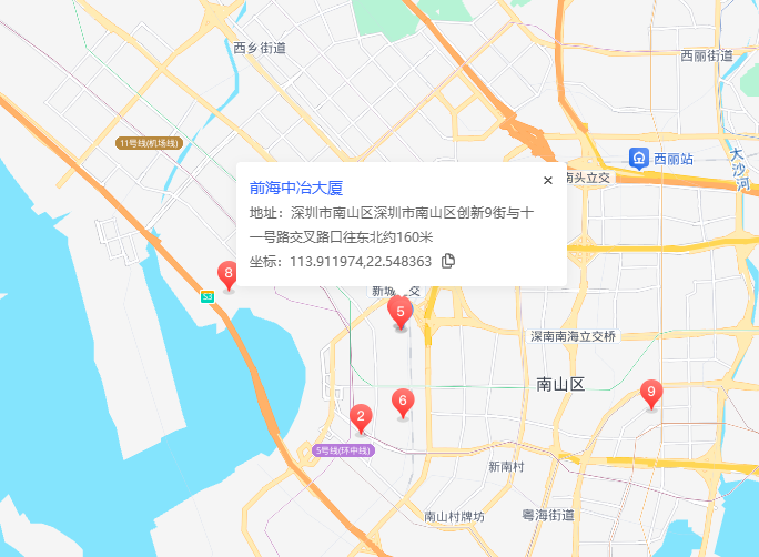 前海中冶科技大厦位置地图