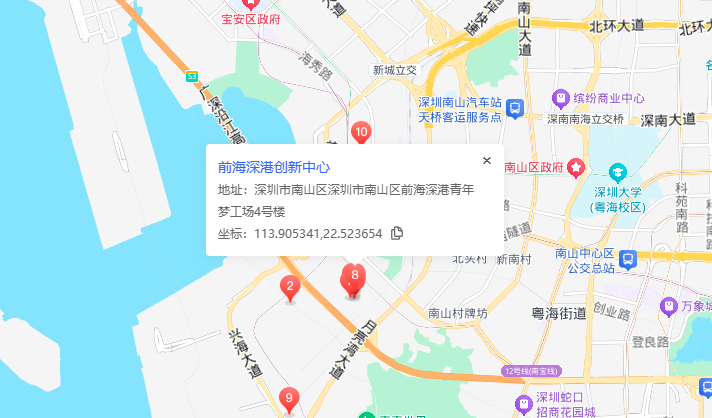 前海深港创新中心位置地图