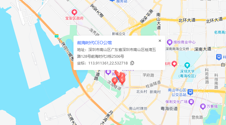 深铁前海时代总部中心位置地图