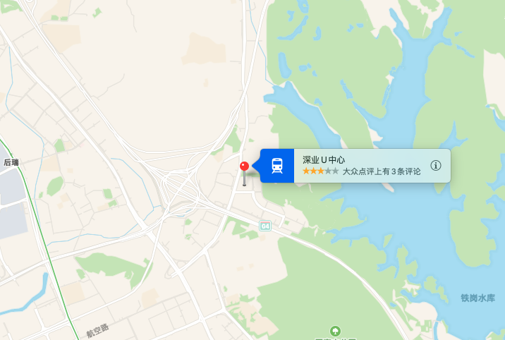 深业U中心(深业沙河U中心)位置地图