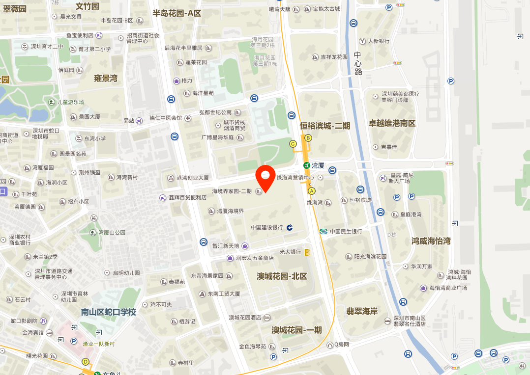 湾厦中心位置地图