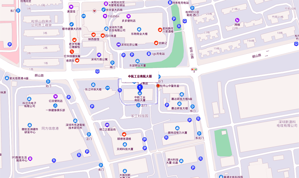 中航南航大厦位置地图