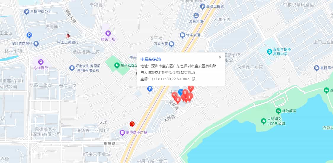 中晟会港湾位置地图