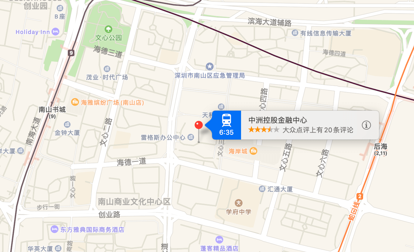 中洲控股金融中心位置地图