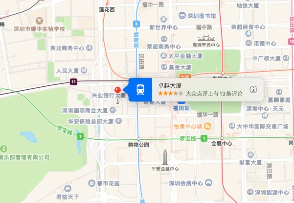 卓越大厦位置地图