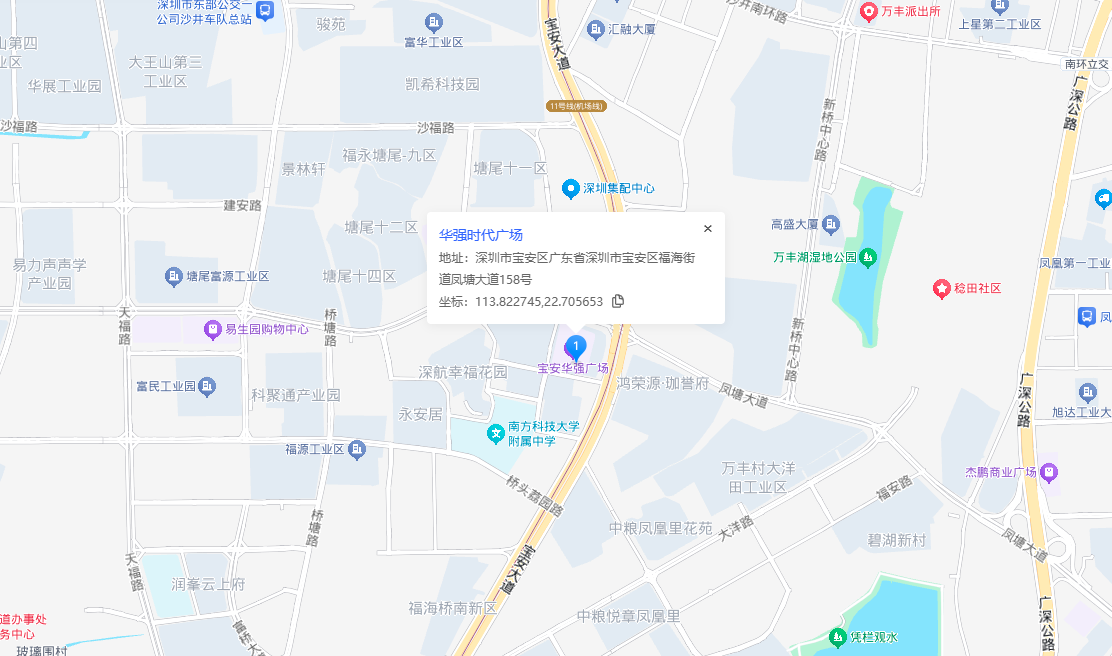 卓越共赢大厦(华强时代广场)位置地图